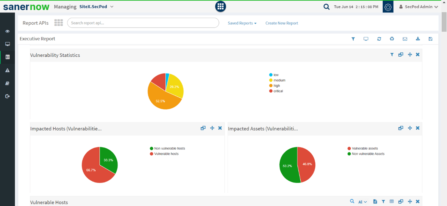 vulnerability management benefits -Reports