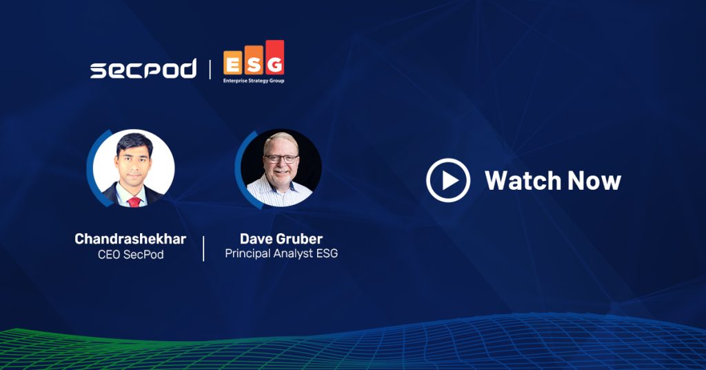 Watch Chandrashekhar Basavanna and Dave Gruber talk about velocity of vulnerability manageemnt