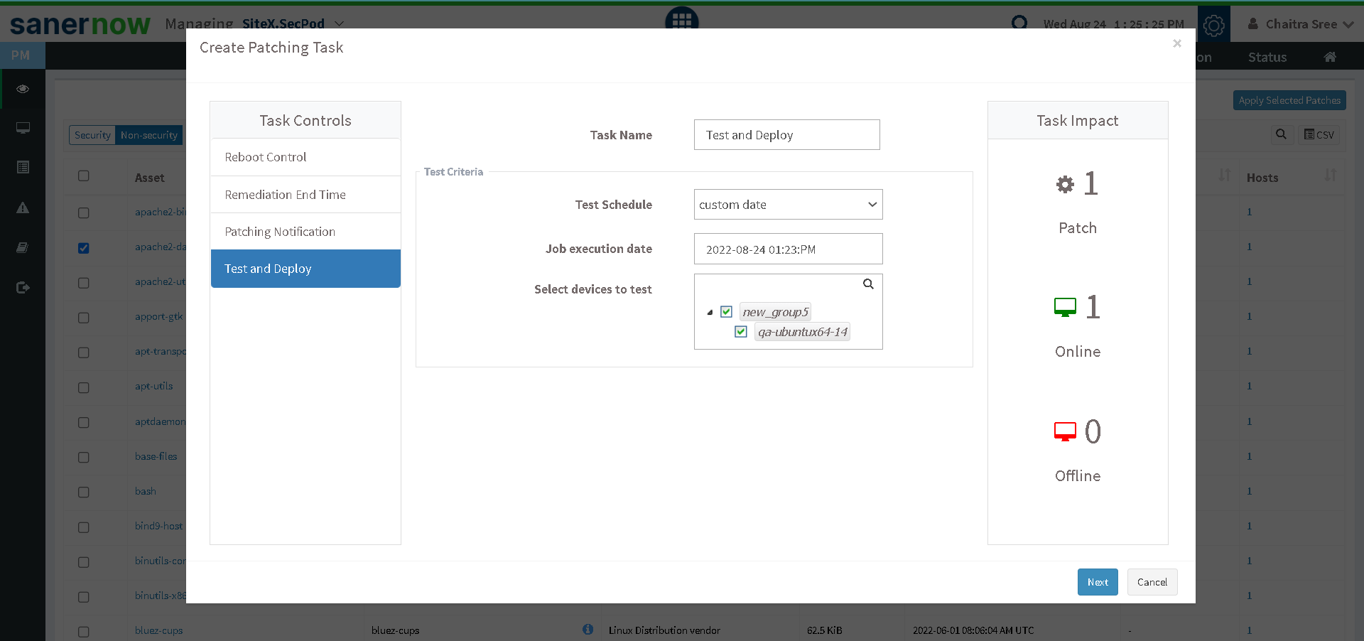 Linux Patch Management based on Testing